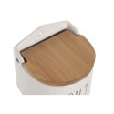 Solniczka Home ESPRIT Biały Naturalny Bambus Porcelana Cottage 12 x 11 x 11 cm