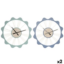 Stolné hodiny Home ESPRIT Niebieski Turkusowy Miejska Łuk (2 Sztuk)