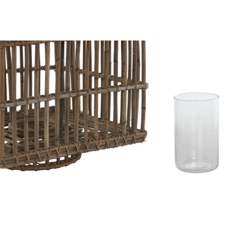 Świeczniki Home ESPRIT Naturalny Szkło 35 x 35 x 35 cm