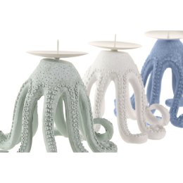 Świeczniki Home ESPRIT Niebieski Biały Żywica (3 Sztuk)