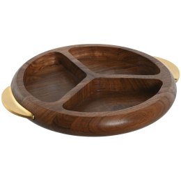 Tacka do przekąsek Home ESPRIT Złoty Naturalny 35 x 30,5 x 4,5 cm