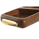 Tacka do przekąsek Home ESPRIT Złoty Naturalny 45 x 12,7 x 4,5 cm