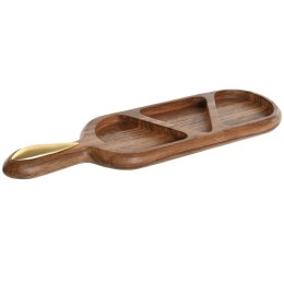 Tacka do przekąsek Home ESPRIT Złoty Naturalny 46 x 13,5 x 2,5 cm