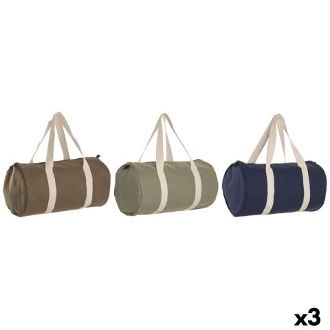 Torba Damska Home ESPRIT Brązowy Kolor Zielony Granatowy 50 x 26 x 26 cm (3 Sztuk)