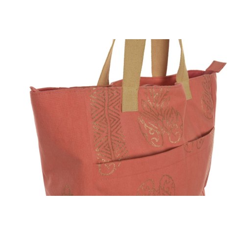 Torba Damska Home ESPRIT Kolor Zielony Beżowy Złoty Koral 55 x 14 x 35 cm (3 Sztuk)