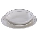 Zestaw Obiadowy Home ESPRIT Biały Czarny Porcelana 18 Części