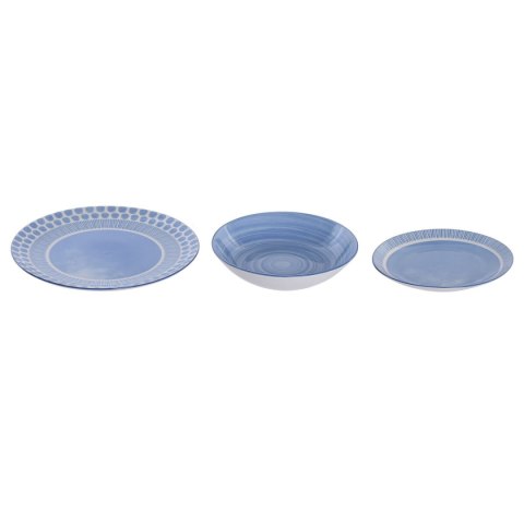 Zestaw Obiadowy Home ESPRIT Jasnoniebieski Porcelana 18 Części