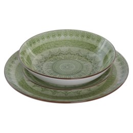Zestaw Obiadowy Home ESPRIT Kolor Zielony Porcelana Arabia 18 Części