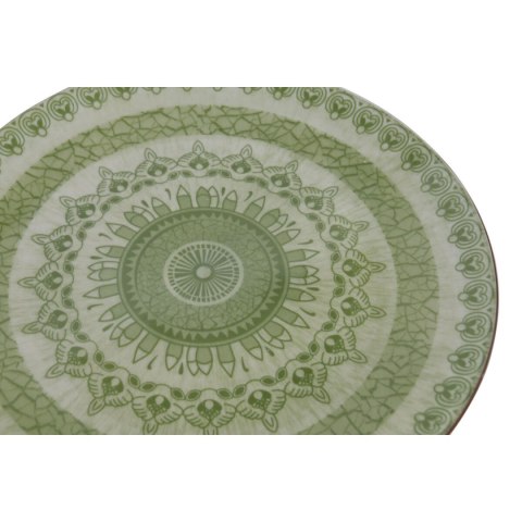 Zestaw Obiadowy Home ESPRIT Kolor Zielony Porcelana Arabia 18 Części