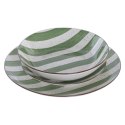 Zestaw Obiadowy Home ESPRIT Kolor Zielony Porcelana Śródziemnomorski 18 Części