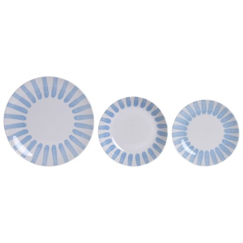 Zestaw Obiadowy Home ESPRIT Niebieski Porcelana 18 Części