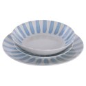 Zestaw Obiadowy Home ESPRIT Niebieski Porcelana 18 Części