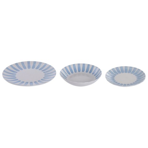 Zestaw Obiadowy Home ESPRIT Niebieski Porcelana 18 Części