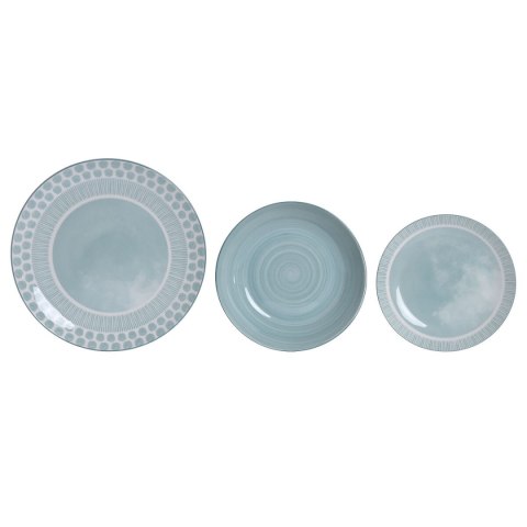 Zestaw Obiadowy Home ESPRIT Turkusowy Porcelana 18 Części