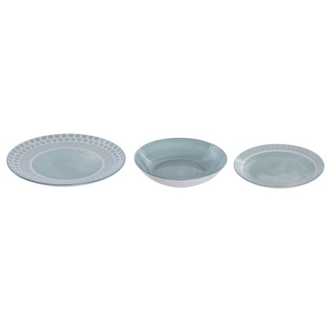 Zestaw Obiadowy Home ESPRIT Turkusowy Porcelana 18 Części