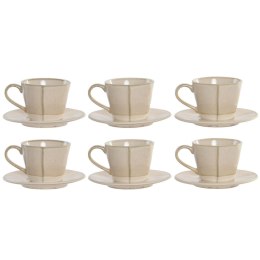 Zestaw filiżanek do kawy Home ESPRIT Beżowy Kamionka 150 ml 6 Części