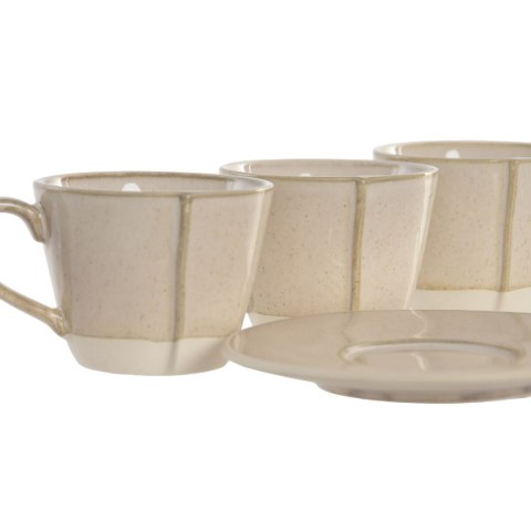 Zestaw filiżanek do kawy Home ESPRIT Beżowy Kamionka 150 ml 6 Części