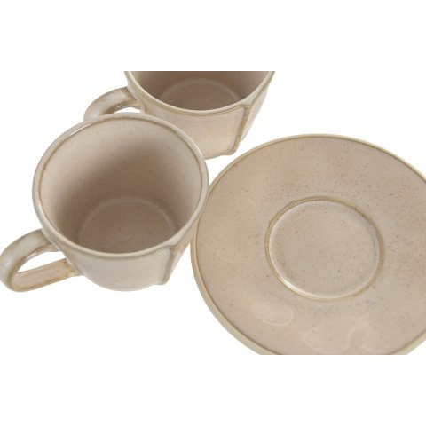 Zestaw filiżanek do kawy Home ESPRIT Beżowy Kamionka 150 ml 6 Części