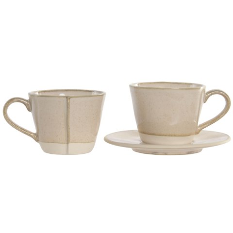 Zestaw filiżanek do kawy Home ESPRIT Beżowy Kamionka 150 ml 6 Części