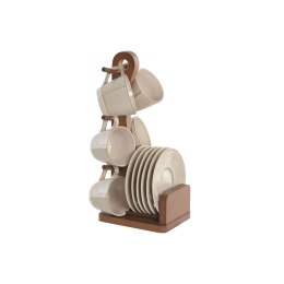 Zestaw filiżanek do kawy Home ESPRIT Beżowy Kamionka 90 ml 6 Części