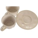 Zestaw filiżanek do kawy Home ESPRIT Beżowy Kamionka 90 ml 6 Części