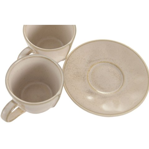 Zestaw filiżanek do kawy Home ESPRIT Beżowy Kamionka 90 ml 6 Części