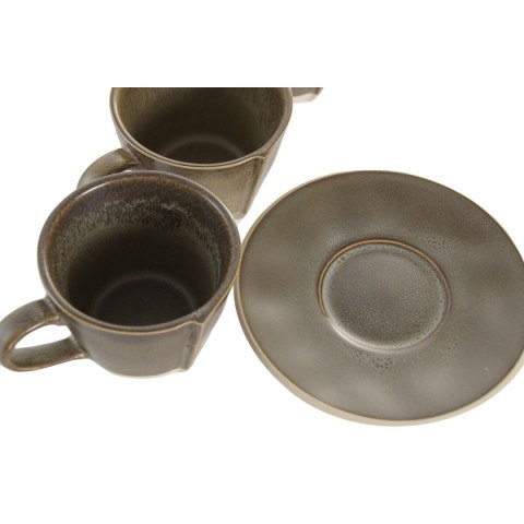 Zestaw filiżanek do kawy Home ESPRIT Kolor Zielony Kamionka 150 ml 6 Części