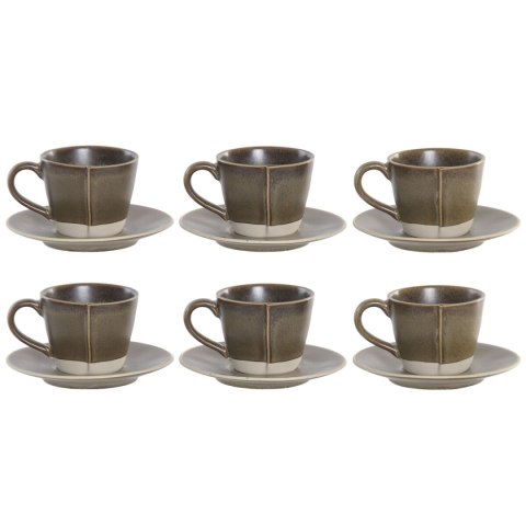 Zestaw filiżanek do kawy Home ESPRIT Kolor Zielony Kamionka 90 ml 6 Części