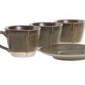 Zestaw filiżanek do kawy Home ESPRIT Kolor Zielony Kamionka 90 ml 6 Części