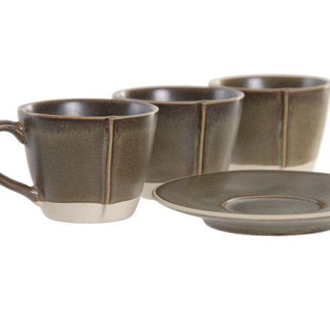 Zestaw filiżanek do kawy Home ESPRIT Kolor Zielony Kamionka 90 ml 6 Części
