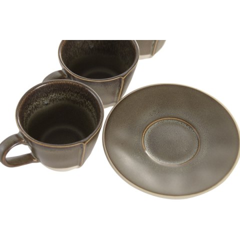 Zestaw filiżanek do kawy Home ESPRIT Kolor Zielony Kamionka 90 ml 6 Części
