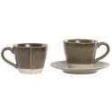 Zestaw filiżanek do kawy Home ESPRIT Kolor Zielony Kamionka 90 ml 6 Części