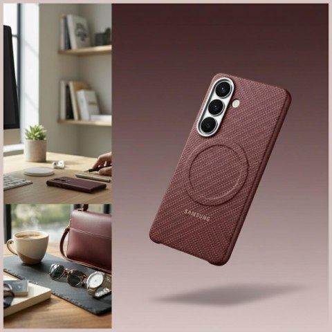 Etui Samsung Carbon Magnet do Samsung Galaxy S26 czerwony