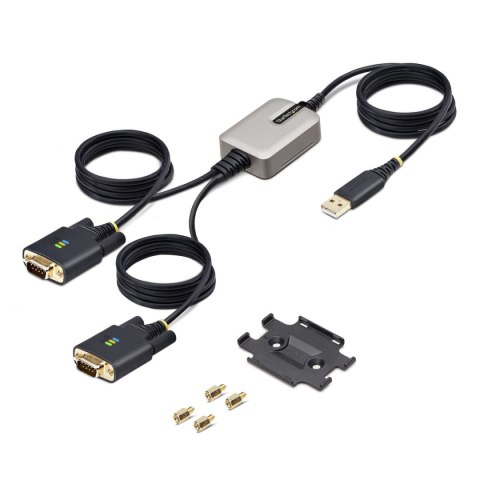 Kabel USB Startech 2P6FFC-USB-SERIAL Czarny Szary