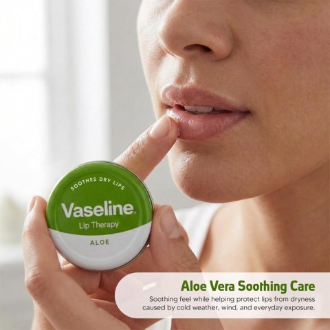 Vaseline Lip Therapy Aloe Wazelina do Terapii Ust z Kojącym Aloesem 20 g