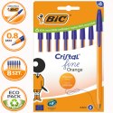 BIC Cristal Fine Orange Długopis Niebieski 8 sztuk