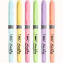 BIC Highlighter Grip Pastel Zakreślacze Mazaki Pastelowe 6 sztuk