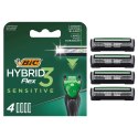 BIC Wkłady do Maszynki do Golenia Hybrid Flex 3 Sensitive 4 Wkłady