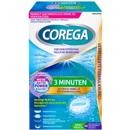 Corega Tabs 3 Minuten Tabletki do Czyszczenia Protez Zębowych 66 szt.