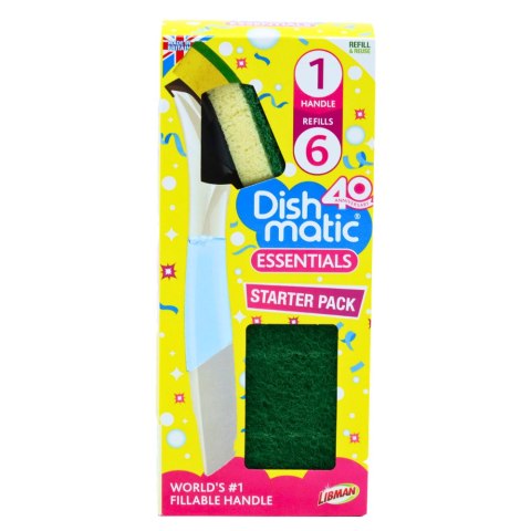 Dishmatic Pakiet Startowy Gąbka do Naczyń z Dozownikiem+6 Gąbek