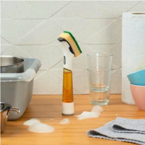 Dishmatic Pakiet Startowy Gąbka do Naczyń z Dozownikiem+6 Gąbek