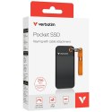 Dysk Zewnętrzny Verbatim Pocket SSD 256GB USB-C 3.2 gen.2 czarno-pomarańczowy 32418
