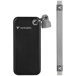 Dysk Zewnętrzny Verbatim Pocket SSD 256GB USB-C 3.2 gen.2 czarno-szary 32415