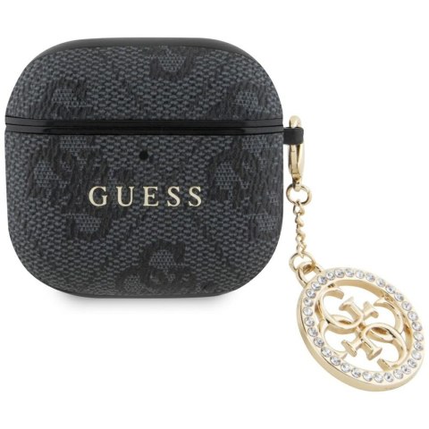 Etui Guess 4G Strass Charm do AirPods 4 czarny