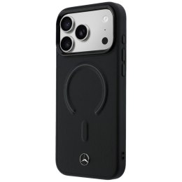Etui Mercedes Leather 3D MagSafe do iPhone 17 Pro Max czarny