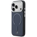 Etui Mercedes Leather 3D MagSafe do iPhone 17 Pro Max granatowy
