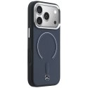 Etui Mercedes Leather 3D MagSafe do iPhone 17 Pro Max granatowy
