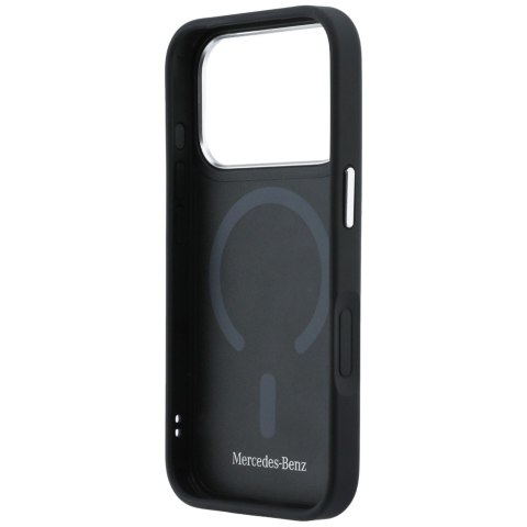 Etui Mercedes Leather 3D MagSafe do iPhone 17 Pro Max granatowy