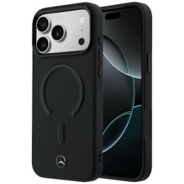 Etui Mercedes Leather 3D MagSafe do iPhone 17 Pro czarny