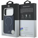 Etui Mercedes Leather 3D MagSafe do iPhone 17 Pro granatowy